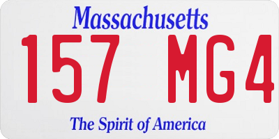 MA license plate 157MG4
