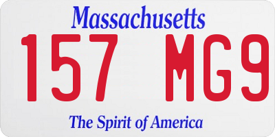 MA license plate 157MG9