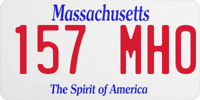 MA license plate 157MH0