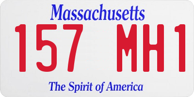 MA license plate 157MH1