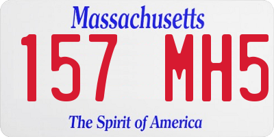 MA license plate 157MH5