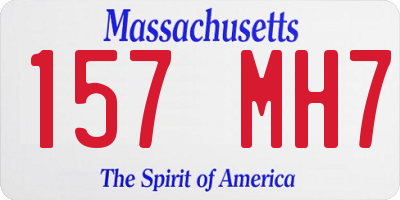 MA license plate 157MH7