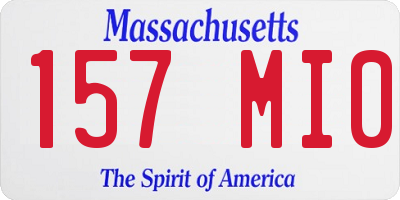 MA license plate 157MI0