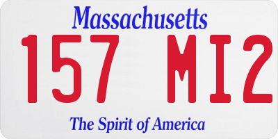 MA license plate 157MI2
