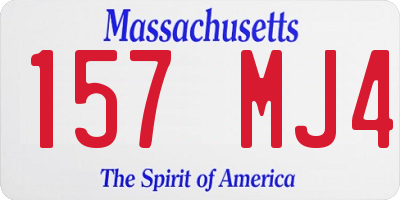 MA license plate 157MJ4