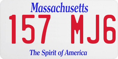 MA license plate 157MJ6