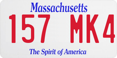 MA license plate 157MK4