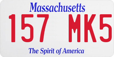 MA license plate 157MK5