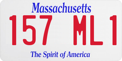 MA license plate 157ML1
