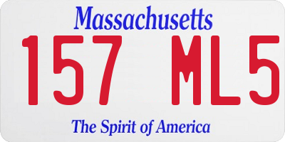 MA license plate 157ML5