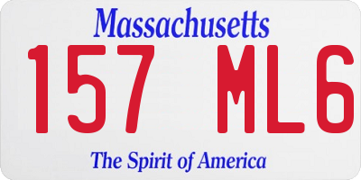MA license plate 157ML6