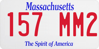MA license plate 157MM2