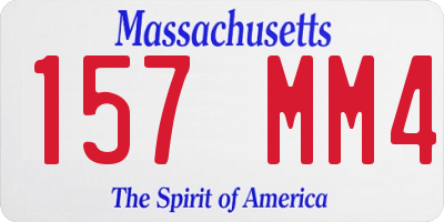 MA license plate 157MM4