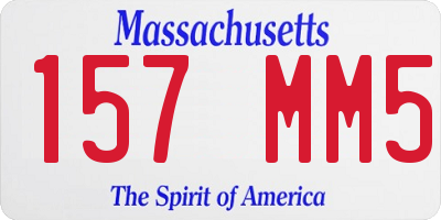 MA license plate 157MM5