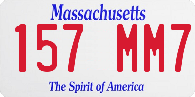 MA license plate 157MM7