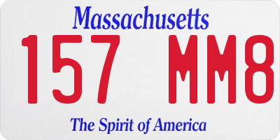 MA license plate 157MM8