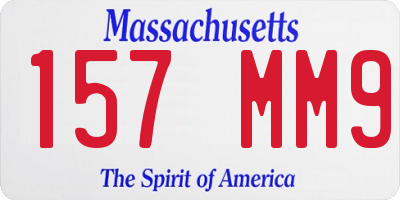 MA license plate 157MM9