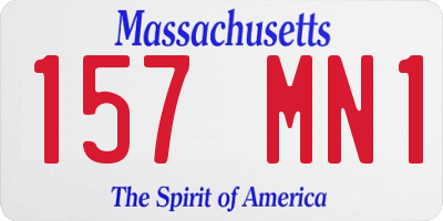 MA license plate 157MN1