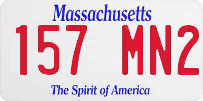 MA license plate 157MN2