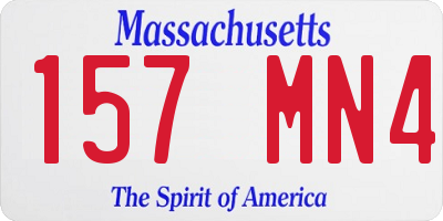 MA license plate 157MN4