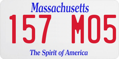 MA license plate 157MO5