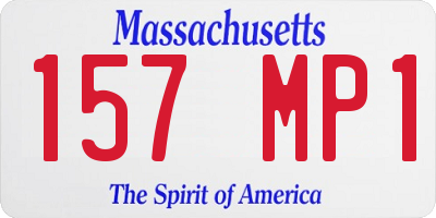 MA license plate 157MP1