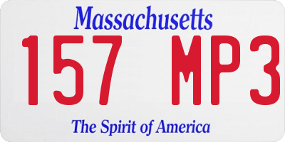 MA license plate 157MP3
