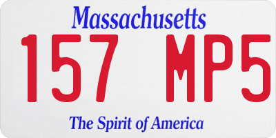 MA license plate 157MP5
