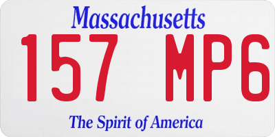 MA license plate 157MP6