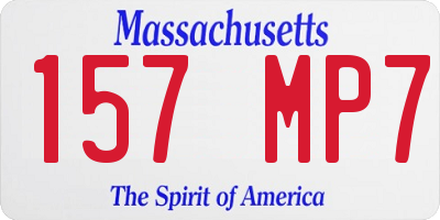 MA license plate 157MP7