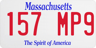 MA license plate 157MP9