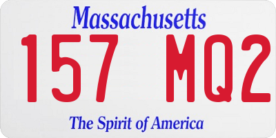 MA license plate 157MQ2