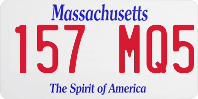 MA license plate 157MQ5