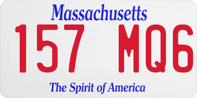 MA license plate 157MQ6
