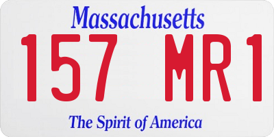 MA license plate 157MR1