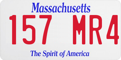 MA license plate 157MR4