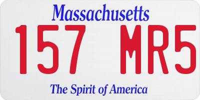 MA license plate 157MR5