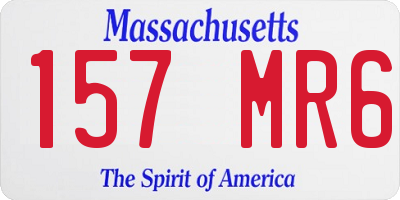 MA license plate 157MR6