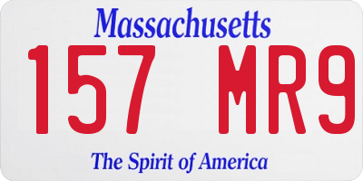 MA license plate 157MR9