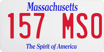 MA license plate 157MS0