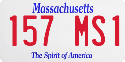 MA license plate 157MS1
