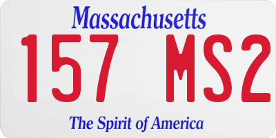 MA license plate 157MS2