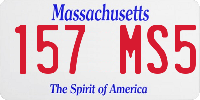 MA license plate 157MS5