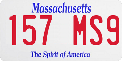 MA license plate 157MS9