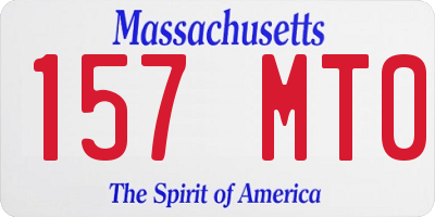 MA license plate 157MT0