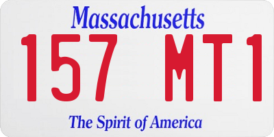 MA license plate 157MT1