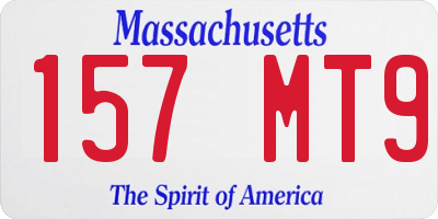 MA license plate 157MT9