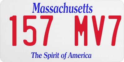 MA license plate 157MV7