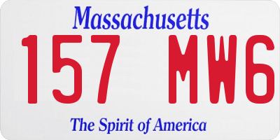 MA license plate 157MW6