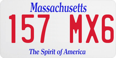 MA license plate 157MX6
